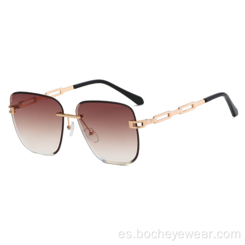 Nuevas gafas de sol de polígono retro de moda para mujer, gafas de sol de montura pequeña de metal europeas y americanas